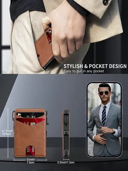 ⚡70K+Minimalist Pop-Up Leather Wallet for Men